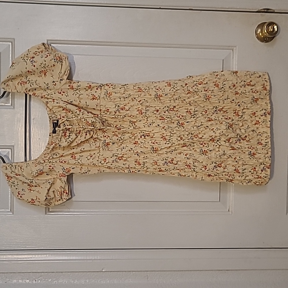 Yellow floral dress